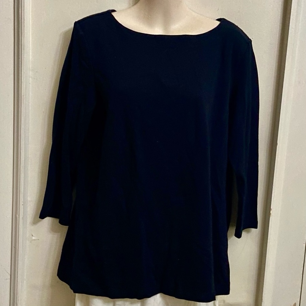 Coldwater Creek Black Pullover Blouse (L)